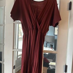Wool& Brooklyn dress in burgundy (small/long)